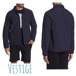 Vestige Solid Coach Jacket men's navy Lightweight